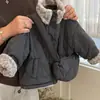 Jaqueta Grossa de Lã de Cordeiro com Algodão para Meninas Inverno 2026 Nova Infantil Bebê Quente Uso Dupla Face Roupas de Inverno Jaqueta Acolchoada de Algodão