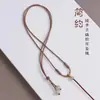 Colgante de Jade Hetian Tejido a Mano Colgante Ajustable de Jadeíta Colgante de Jade Hebilla de Seguridad Colgante de Buda Cordón para Collar para Mujeres