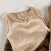Chaleco de Algodón sin Mangas~2026 Nuevo Estilo Verano Chaleco Delgado Transpirable para Niños y Niñas Estilo Coreano de Moda Ropa Infantil