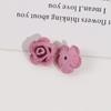 Parche de flor de rosa de aluminio de doble cara con flocado, dulce y combinable, para tocado, horquilla, accesorios de joyería DIY