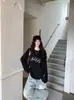 Foto real de camiseta de manga larga con cuello redondo y pedrería, a la moda y versátil, para mujer, nuevo estilo de otoño, top holgado y adelgazante con manga raglán 18619
