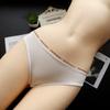 Ropa interior simple ultrafina de nailon para niñas europeas y americanas, calzoncillos de algodón puro de tiro bajo, suaves, transpirables, de seda de hielo para mujer