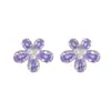 Pendientes de Plata de Ley S925 con Flores de Circonita y Perlas, Presentando un Diseño Fresco y Elegante con un Toque de Alta Gama, Elegante, Dulce y Versátil