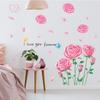 Nuevas LD96093 rosa rosa te amo para siempre dormitorio sala de estar decoración del hogar pegatinas de pared