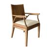 Cadeira de Jantar de Rattan Vintage, Estilo Wabi-Sabi, Cadeira Individual Retro com Encosto, Cadeira para Pátio Externo, Cadeira de Chá Estilo Chinês Novo, Cadeira de Anfitrião