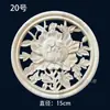 Tallado en Madera Dongyang Estilo Europeo Madera Maciza Adorno Circular de Madera Tallada Panel Hueco de Madera Pieza de Flor de Madera Estilo Chino Estilo Francés Placa Redonda Relieve