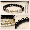 Pulseira de Cristal Fantasma Verde de Obsidiana Natural Dianrun Jewelry para Mulheres, Presente para Namorada