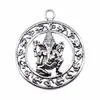 38X38mm 7.1g Aleación de Plata Antigua Accesorios para Joyería DIY Popular Europeo y Americano Elefante Indio Om Colgante
