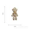 Corea Dongdaemun AB color diamante oso de dibujos animados accesorios aretes aretes mayoreo