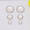 Cadena de Garra Perla Redonda Disco Broche de Taladro Diamante Ojo de Gato Diamantes de Cristal Plata diy Accesorios para el Cabello Accesorios de Metal