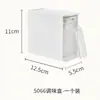 Frasco de condimentos simple de estilo japonés con tapa y cuchara, caja de condimentos, botella de condimentos sólida, suministros de cocina