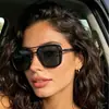 Nuevas Gafas de Sol Cuadradas de Doble Puente de Lujo Ligero Transfronterizas Estilo Motociclista, Modernas y Geniales para Viajes al Aire Libre, Ciclismo y Conducción, Gafas de Protección Solar