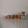 85-Boca Espiral Tarro Altura Ajustable Mascota Transparente Plástico Tarro Nuez Té Snack Gomita Galleta Sellado Tarro