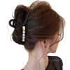Pinza Grande Negra para el Cabello con Acabado de Alta Gama, Pinza de Garra Única y Hermosa para Recogidos Completos en la Parte Trasera de la Cabeza, Accesorio para el Cabello para Mujeres