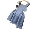 Vestido de Verano para Niños 2025 Peto Ropa para Niños Verano Nuevo Estilo Faldas para Bebé Niña Estilo Occidental Falda Coreana de Mezclilla