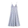 Ropa Europea y Americana de Mujer Transfronteriza, Vestido Midi de Popelina con Estampado de Fresas de Moda Más Vendido en Aliexpress