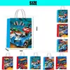 En stock Coche Hot Wheels coche de llamas bolsa de dulces bolsa de regalo bolsa de regalo trasera Bolsa de papel Kraft decoración de fiesta de cumpleaños
