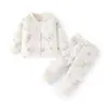 Conjunto de Algodón para Bebé Ropa de Algodón para Bebé Pantalones de Algodón 120g Acolchado Engrosado Ropa de Casa Otoño Invierno Ropa Interior Ropa Separada