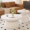 Novo modelo 2026: uma mesa de centro de aço carbono elegante e luxuosa para uso doméstico, com um design moderno e minimalista, adequada para apartamentos pequenos e com formato redondo, perfeita para a sala de estar.