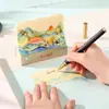Nuevos Lanzamientos: Luz de Notas Emergente 3D Ciudad Prohibida, Mapa del Tesoro de los Mil Li de Ríos y Montañas, Notas Adhesivas de Escultura de Papel Desprendible, Regalo para Compañeros de Clase