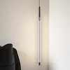 Lámpara Colgante Moderna Minimalista de Lujo Ligero para Mesita de Noche de Dormitorio, Luz Ambiental de Línea Larga, Lámpara Colgante Pequeña de Personalidad Nórdica de Moda para Sala de Estar