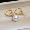 Pendientes de plata S925 con forma de U, 8-13 perlas, hebilla para oreja, accesorios de joyería DIY, soporte vacío JG5234