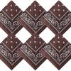Fabricante Personalizado Bufanda Grande Estampada Paisley para Hombre y Mujer Bufanda Negra Roja y Blanca Pañuelo de Mezclilla