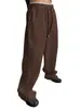 Pantalones Deportivos Tk para Hombre Amazon Europeo y Americano 2025 Cintura con Cordón Pierna Recta Ancha Sueltos Pantalones Deportivos Casuales