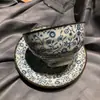 Juego de Plato y Tazón para Cena Estilo Japonés, Platos Modernos, Platos de Cerámica, Platos para Pescado, Platos Aptos para Microondas, Platos para Dumplings