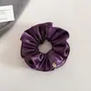 Diadema de satén perlado de alta gama con pliegues de doble capa para mujer, elegante cuerda para el pelo de bola para coleta baja, accesorio para el pelo