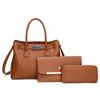 Bolsa feminina 2025 Nova tendência da moda Versátil Grande capacidade Bolsa de ombro portátil feminina Conjunto de três peças