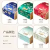 Caja de joyería estilo chino de flor de ciruelo, caja de embalaje de joyería con etiqueta dorada, caja para pulseras, caja para anillos, caja para colgantes, caja de almacenamiento para joyería de cadena larga