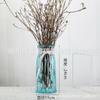 Vaso de Vidro Vaso Arranjo de Flores Sala de Estar Casa Decoração de Flores Secas Enfeites Ins Rico Bambu Vaso Hidropônico Atacado