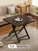 Mesa plegable, Mesa de comedor para uso doméstico, Mesa para apartamentos pequeños, Mesa redonda simple, Mesa portátil para viviendas de alquiler, Mesa portátil para exteriores para montar puestos, Mesa cuadrada para comer