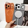 Capa de celular iPhone 17 Pro Max aplicável em outros países, capa magnética de silicone orgânico fosco com suporte para lente para Apple 16