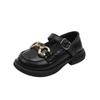 Moda Trendy Estudiante Jk Primavera 2026 Hebilla Metálica Zapatos de Piel para Niñas al Aire Libre Zapatos Individuales para Bebés Zapatos de Piel para Niños