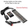 Faro delantero de coche modificado led luz de pie de coche usb colorido música coche inducción control por voz iluminación ambiental de coche