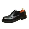 Zapatos Casuales de Cuero Genuino Ligeros de Moda para Hombre Versátiles Punta Redonda Formales de Negocios Talla Grande Estilo Británico de Negocios