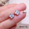Brincos de trevo da sorte estilo coreano Cao Shi luxo leve totalmente cravejados de diamantes brincos elegantes brincos femininos design simples de nicho