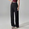 Pantalones Deportivos Rectos de Cintura Alta con Sensación de Segunda Piel para Mujer, con un Bolsillo Trasero Caído para Estilizar la Figura, Pantalones de Yoga de Pierna Ancha