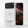 Funda Protectora Transparente Anticaídas con Portatarjetas para iPhone 17, Funda Suave para Teléfono Móvil 16 Promax, 7g Apple, Funda Protectora 15 Promax