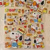 Pegatinas de Snoopy horneando lindo dibujo animado DIY decoración para teléfono tableta agenda computadora pegatinas impermeables