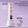 Barbeador Elétrico Dois em Um para Homens e Mulheres, Especializado para Áreas Íntimas, Aparador afinador de pelos das axilas, Aparelho de depilação