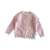 Conjunto de Dos Piezas para Niña: Cárdigan Tejido con Lazo y Falda de Pastel - Set de Suéter Dulce y Falda Tutú para Bebé y Niño Pequeño - Primavera y Otoño