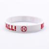 Béisbol para Adultos Atleta Jonrón Juvenil Competencia Escolar Impreso Plano Béisbol Pulsera de Silicona