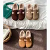 Zapatos de nieve de algodón cálido y grueso con terciopelo, de fondo plano, para mujer, nuevos de invierno 2026, versátiles, zapatos de pelo Boken