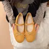 Zapatos Mary Jane con Lazo Fairy Spring and Autumn 2026 Planos Franceses Cuadrados de Gamuza para Mujer