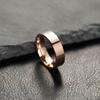 Anel de Aço Inoxidável Transfronteiriço Joia 6mm Bola Interna Externo Plano Personalizado Aço Titânio Brilhante Anel de Casal Fabricante de Nicho Feminino