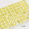 Dongzhou Crystal 6x8 Transparente Pequeños Cristales de Azúcar Hielo para Uñas Pedrería Cristal Artificial Hielo Transparente Sin Chapar Fondo de Punta Pedrería para Decoración de Uñas