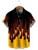 Camisa 3D para hombre transfronteriza, serie de letras de estación independiente, impresión digital 3D, camisa hawaiana para hombre, fabricantes de fuentes
